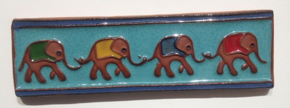 Row of elephants